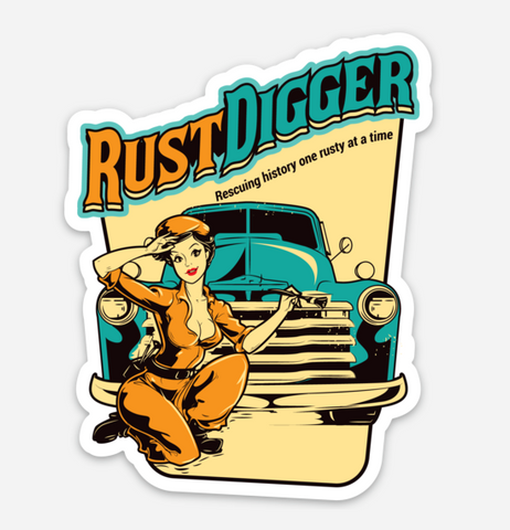 2.75"x3.5" Rust Digger Sticker